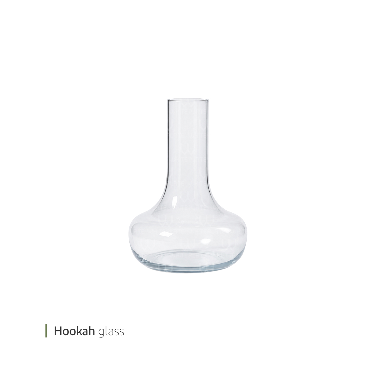43767-0043767_-07174- شیشه قلیان تکی وایت پلیت کد 07174 یک عددی(بدون رینگ) - تصویر 1