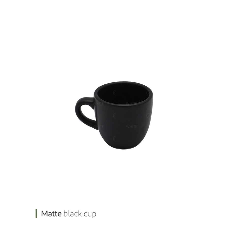 43913-0043913_-335121m- فنجان اسپرسو بلک مات وایت پلیت کد 33.5121m یک عددی - تصویر 1