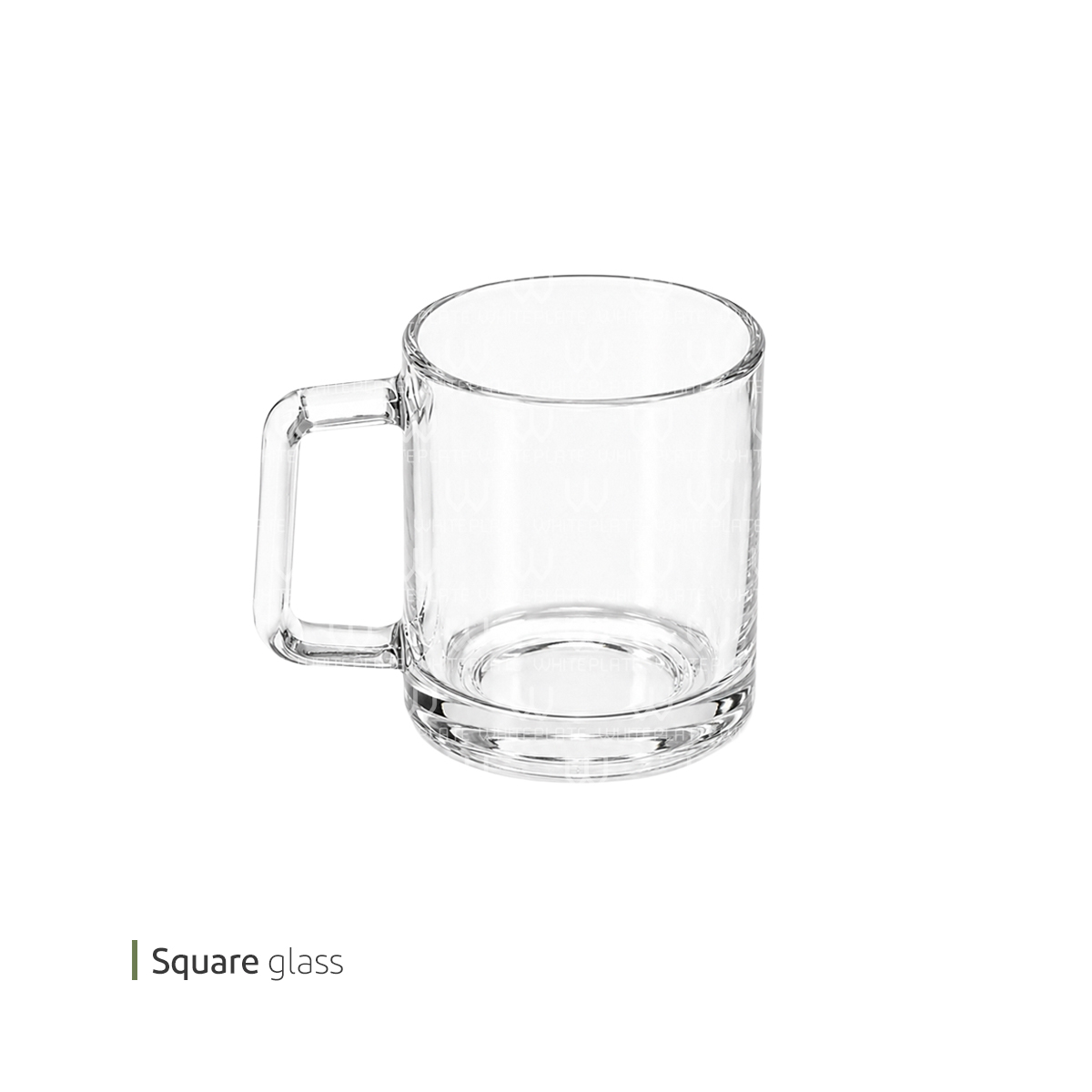 لیوان چای دسته دار اسکوئر 170 سی سی وایت پلیت کد 362.401170 یک عددی