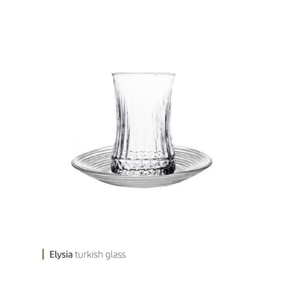 استکان و نعلبکی الیسا 175 سی سی پاشا باغچه کد  950054m یک عددی