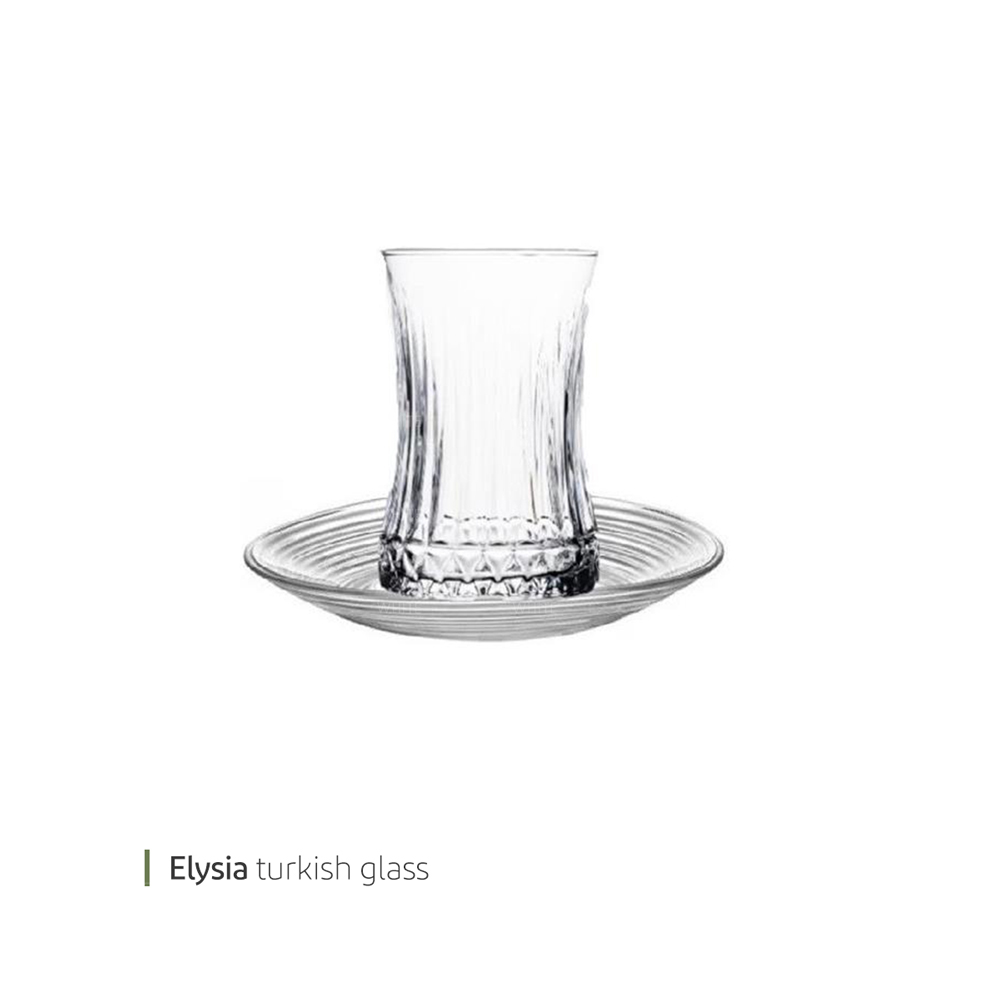 استکان و نعلبکی الیسا 175 سی سی پاشا باغچه کد  950054m یک عددی