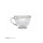 فنجان چای دسته دار لاینی 210 سی سی وایت پلیت کد 1.0522 شش عددی