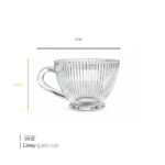 فنجان چای دسته دار لاینی 210 سی سی وایت پلیت کد 1.0522 شش عددی - تصویر 2