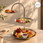 استند استیل مزه خوری سه طبقه امبرلا وایت پلیت کد 97.637815 یک عددی - تصویر 2