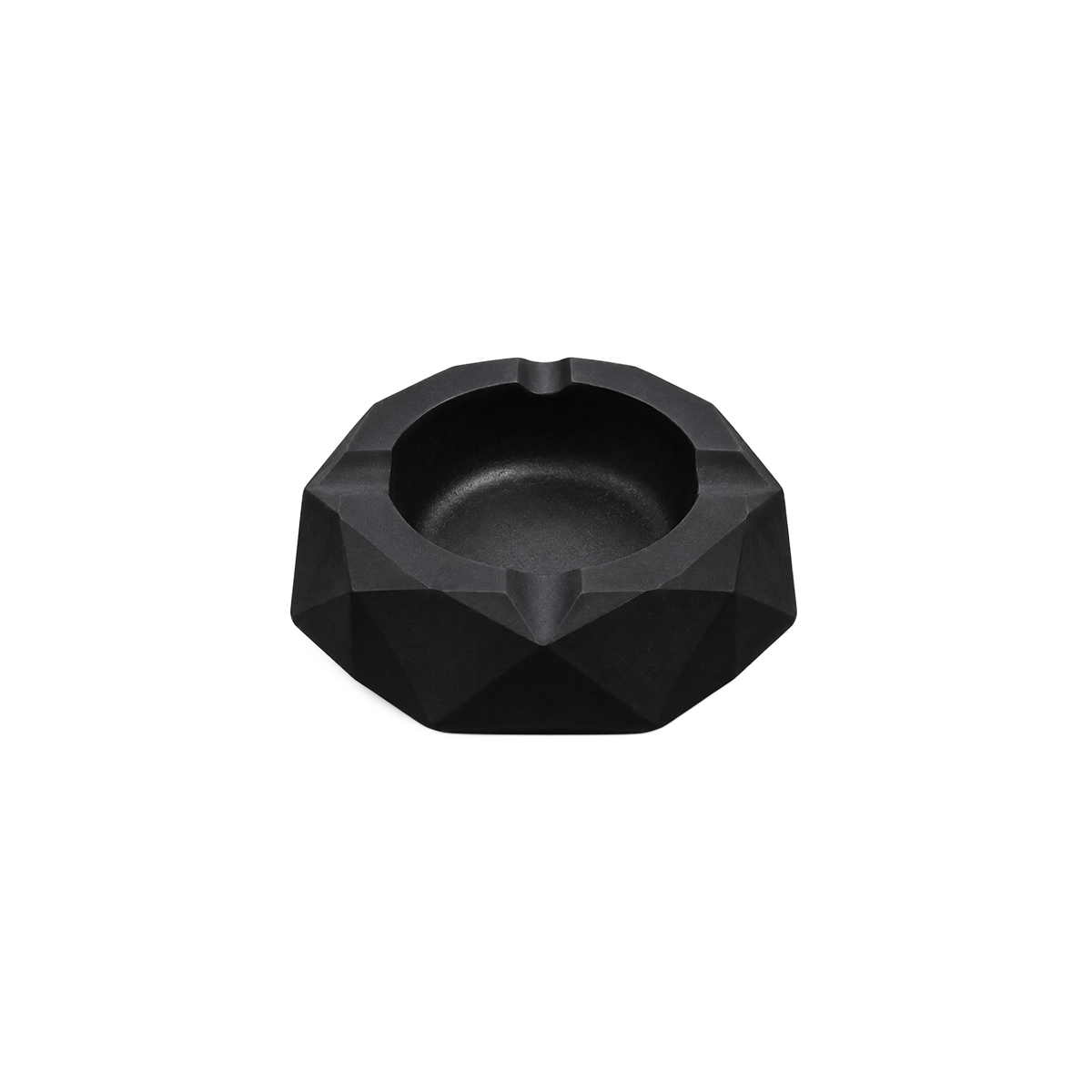 زیر سیگاری سنگی چند ضلعی مشکی وایت پلیت کد p13766m یک عددی