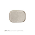 پیش دستی مستطیل ملامین کرو هاف لاین پبل 21 سانت وایت پلیت کد 64.21016 یک عددی